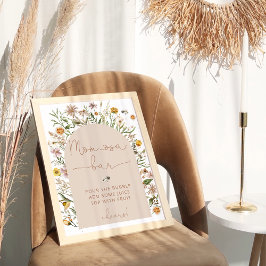 水の色ボホフローラベビーシャワーモモモモザバー ポスター