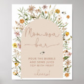 水の色ボホフローラベビーシャワーモモモモザバー ポスター (正面)