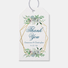 水の色ボホフローラ幾何結婚の感謝 ギフトタグ