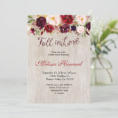 水の色ボホブライダルシャワー招待 招待状 (スタンド正面)