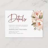 水の色ボホプニー結婚フローラ詳細 エンクロージャーカード (正面)