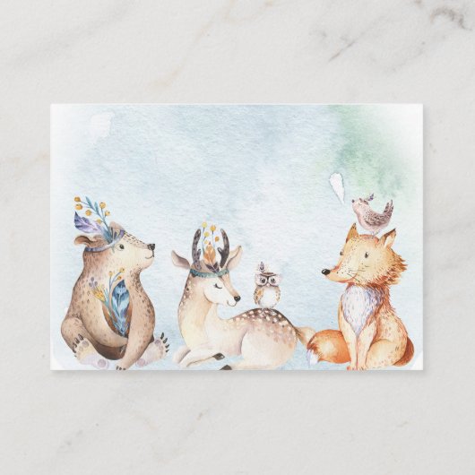 水の色ボホベア本の赤ちゃんシャワーを持参 エンクロージャーカード (裏面)