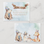 水の色ボホベア本の赤ちゃんシャワーを持参 エンクロージャーカード (正面/裏面)