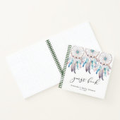 水の色ボホベイビーシャワードリームキャッチャーのゲストブック ノートブック (内部)