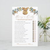 水の色ボホママまたはパパ赤ちゃんシャワーゲーム (スタンド正面)