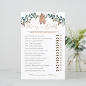 水の色ボホママまたはパパ赤ちゃんシャワーゲーム (スタンド正面)