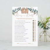 水の色ボホママまたはパパ赤ちゃんシャワーゲーム (スタンド正面)