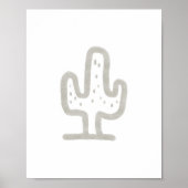 水の色ボホミニマリストサボテンのポスター ポスター (正面)