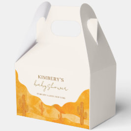 水の色ボホミニマル砂漠サボテン赤ちゃんシャワー フェイバーボックス