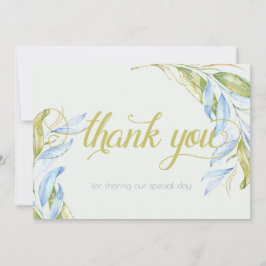 水の色ボホモダンリービーブランチありがとう サンキューカード