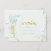 水の色ボホモダンリービーブランチ披露宴 招待状 (正面)