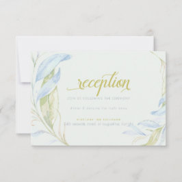 水の色ボホモダンリービーブランチ披露宴 招待状