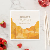 水の色ボホモダン砂漠サボテン赤ちゃんシャワー スタンダードランチョンナプキン (インサイチュ)