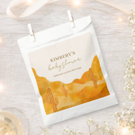 水の色ボホモダン砂漠サボテン赤ちゃんシャワー フェイバーバッグ