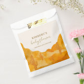 水の色ボホモダン砂漠サボテン赤ちゃんシャワー フェイバーバッグ (封をした状態)