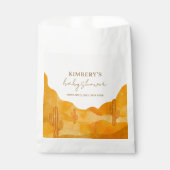 水の色ボホモダン砂漠サボテン赤ちゃんシャワー フェイバーバッグ (正面)