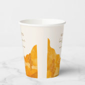 水の色ボホモダン砂漠サボテン赤ちゃんシャワー 紙コップ (左)