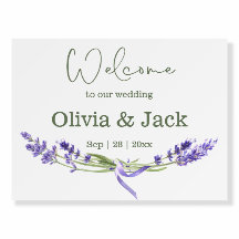 水の色ボホラベンダー結婚のウェルカムサイン