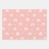 水の色ボホレインボーアンドスターズ ラッピングペーパーシート (正面)