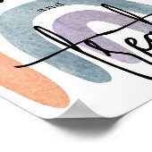 水の色ボホレインボースイーツ&トリートポスター ポスター (角)