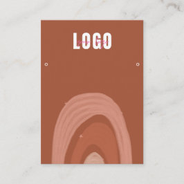 水の色ボホレインボーテラコッタイヤリングディスプレイ 名刺