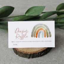 水の色ボホレインボーベビーシャワーおむつラッフル