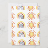 水の色ボホレインボーベビーシャワー招待状 招待状 (裏面)