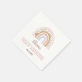 水の色ボホレインボーベビーシャワー スタンダードカクテルナプキン (角)