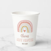 水の色ボホレインボーベビーシャワー 紙コップ (正面)