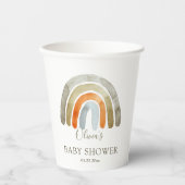 水の色ボホレインボーベビーシャワー 紙コップ (正面)