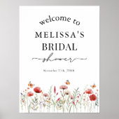 水の色ボホワイルドフラワーブライダルシャワーへようこそ ポスター (正面)
