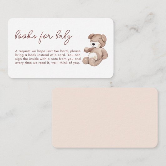 水の色ボホーブックで赤ちゃんシャワー エンクロージャーカード (正面/裏面)