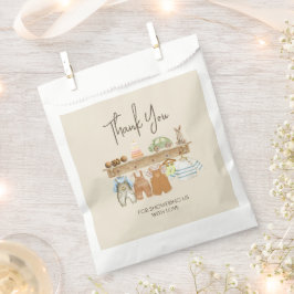 水の色ボホ子供部屋ベビーシャワーありがとう フェイバーバッグ