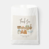 水の色ボホ子供部屋ベビーシャワーありがとう フェイバーバッグ (正面)