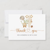 水の色ボホ子供部屋ベビーシャワーサンキューカード カード (正面)
