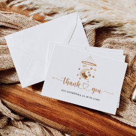 水の色ボホ子供部屋ベビーシャワーサンキューカード カード