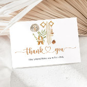 水の色ボホ子供部屋ベビーシャワーサンキューカード カード