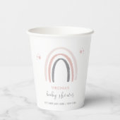 水の色ボホ男女兼用虹の赤ちゃんシャワー 紙コップ (裏面)