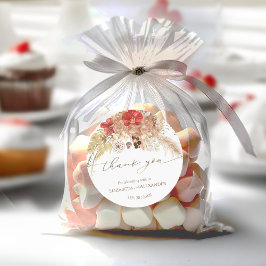 水の色ボホ結婚フローラの感謝していユステッカー ラウンドシール