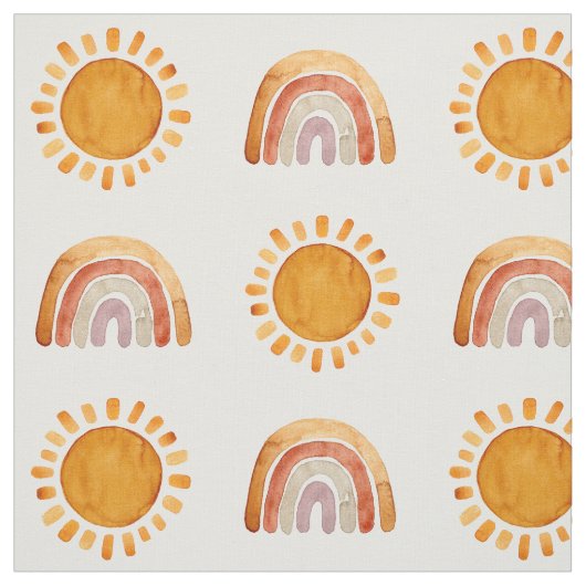 水の色ボホ自然虹と太陽 ファブリック (見本)
