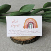 水の色ボホ虹の赤ちゃんシャワーブックリクエスト エンクロージャーカード