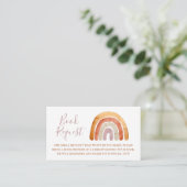 水の色ボホ虹の赤ちゃんシャワーブックリクエスト エンクロージャーカード (スタンド正面)