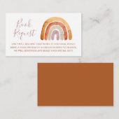 水の色ボホ虹の赤ちゃんシャワーブックリクエスト エンクロージャーカード (正面/裏面)