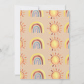 水の色ボホ虹の赤ちゃんシャワー 招待状 (裏面)