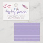 水の色ボホ部族の赤ちゃんシャワー表示シャワー エンクロージャーカード (正面/裏面)