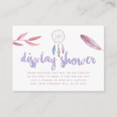 水の色ボホ部族の赤ちゃんシャワー表示シャワー エンクロージャーカード (正面)