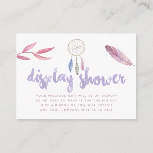 水の色ボホ部族の赤ちゃんシャワー表示シャワー エンクロージャーカード (正面)