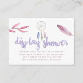 水の色ボホ部族の赤ちゃんシャワー表示シャワー エンクロージャーカード