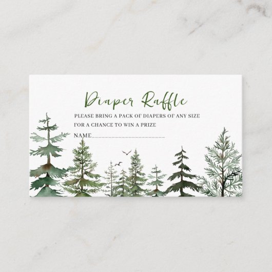 水の色ボーイアドベンチャー開始ベビーシャワーおむつ エンクロージャーカード (正面)