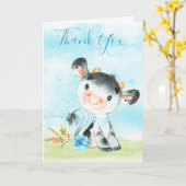 水の色ボーイカウファームありがとう カード (黄色い花)